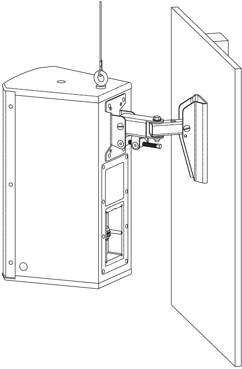 Wall bracket EVC 8",12",15" bl