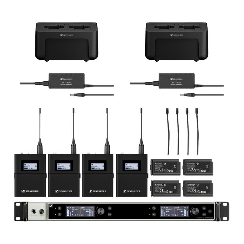 EW-DX Dante 4 ch Body Pack Kit