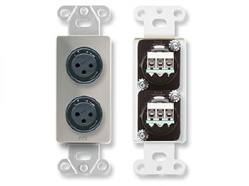 Plate with dual 3-Pin XLR