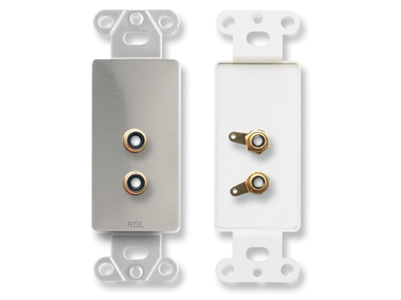 Plate with Two Phono Jacks