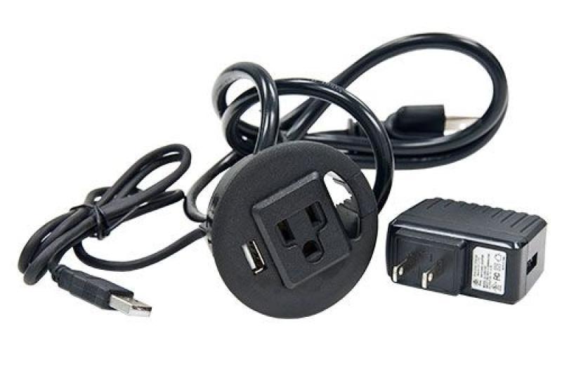 Round cable well1x AC outlet +