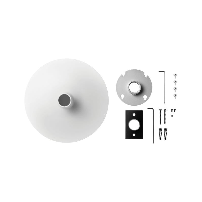 1.5" Pole Mount Kit, Round, Wh