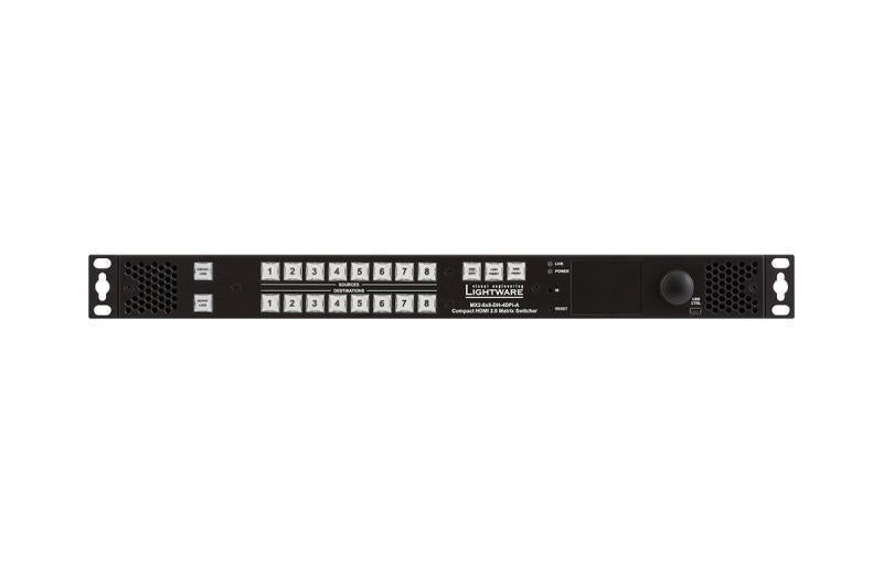 4 DP 1.2 input, 4 HDMI 2.0 inp