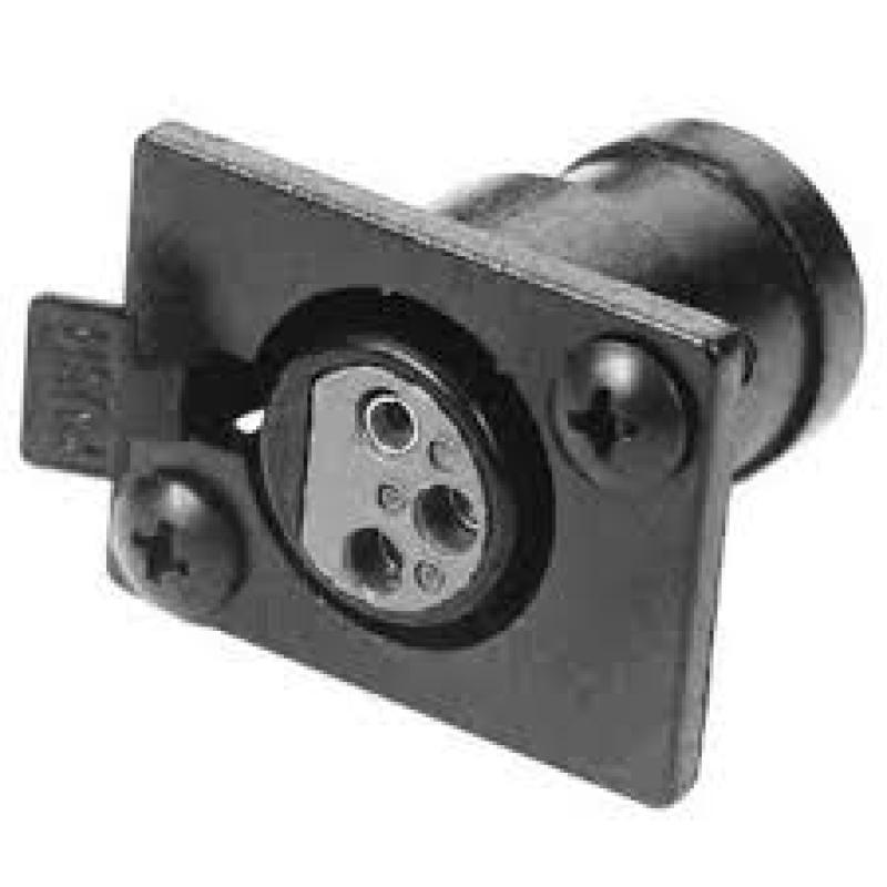 3-Pin XLR Panel Socket (Black)