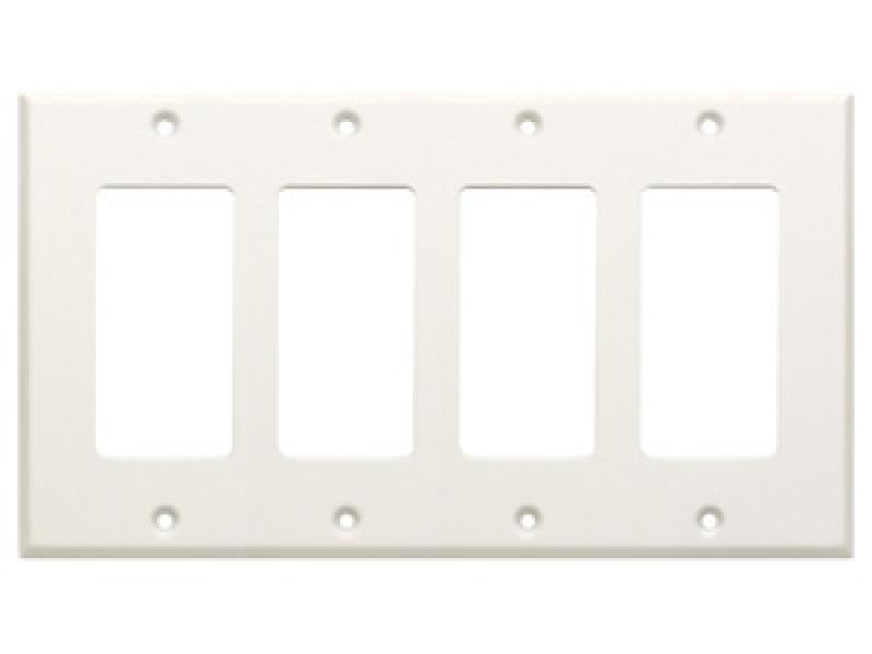Quad Cover Plate - white
