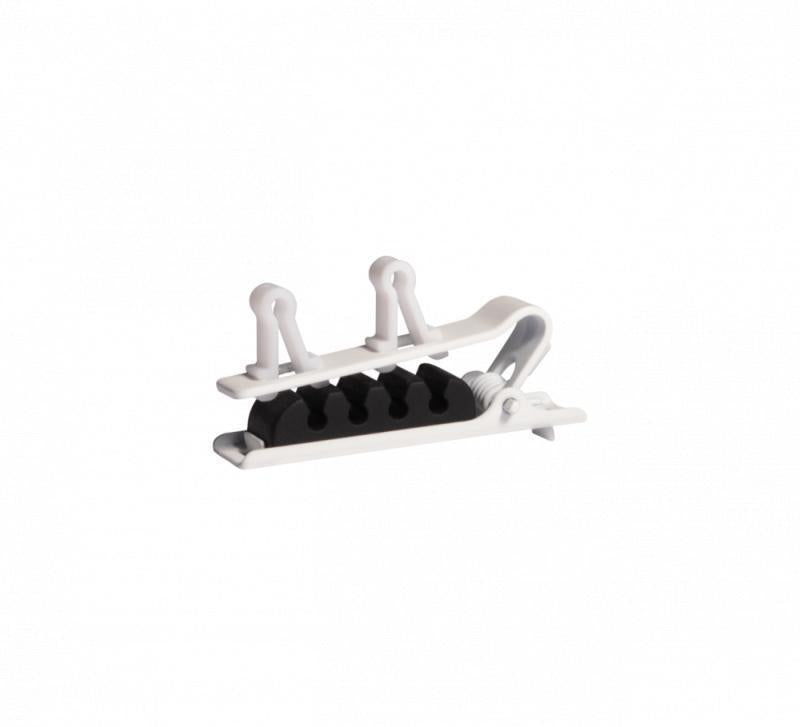 Dual Mount White Tie Clip, 3 P