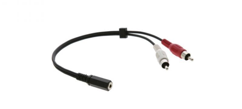 6' 3.5mm-2 RCA Breakout Cable