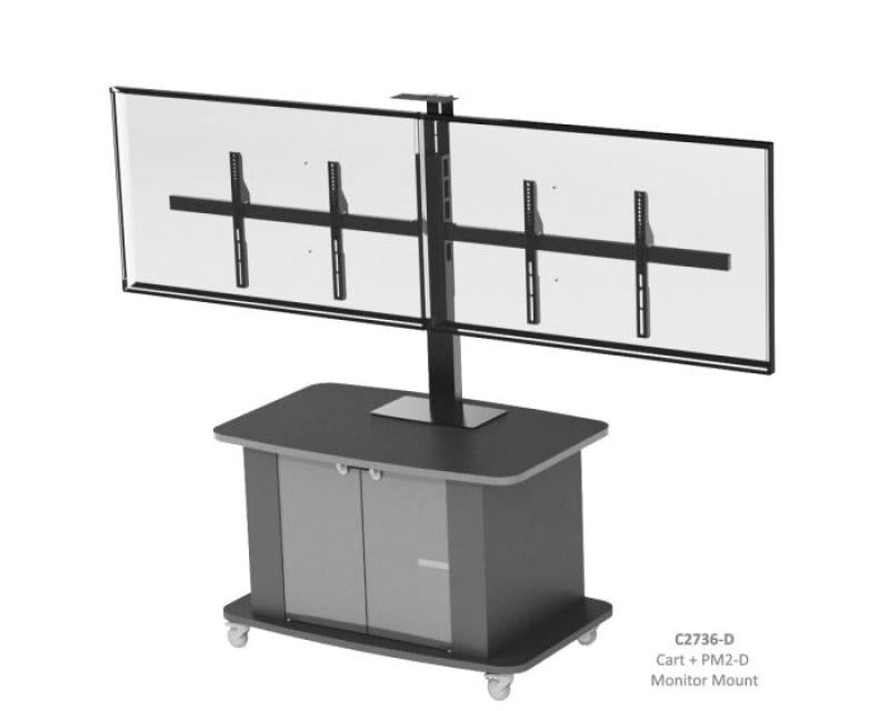 C2736 Monitor Cart + PM2-D Dua