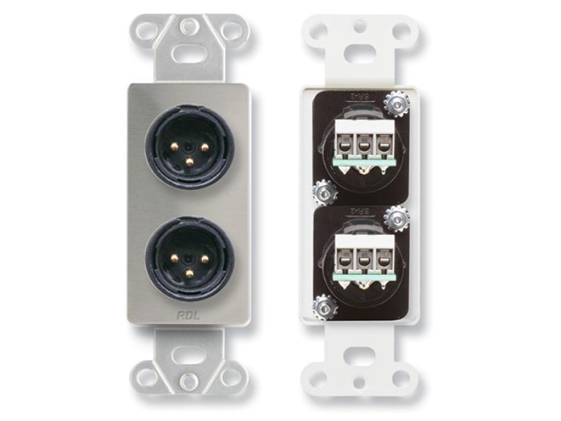 Plate with dual 3-Pin XLR
