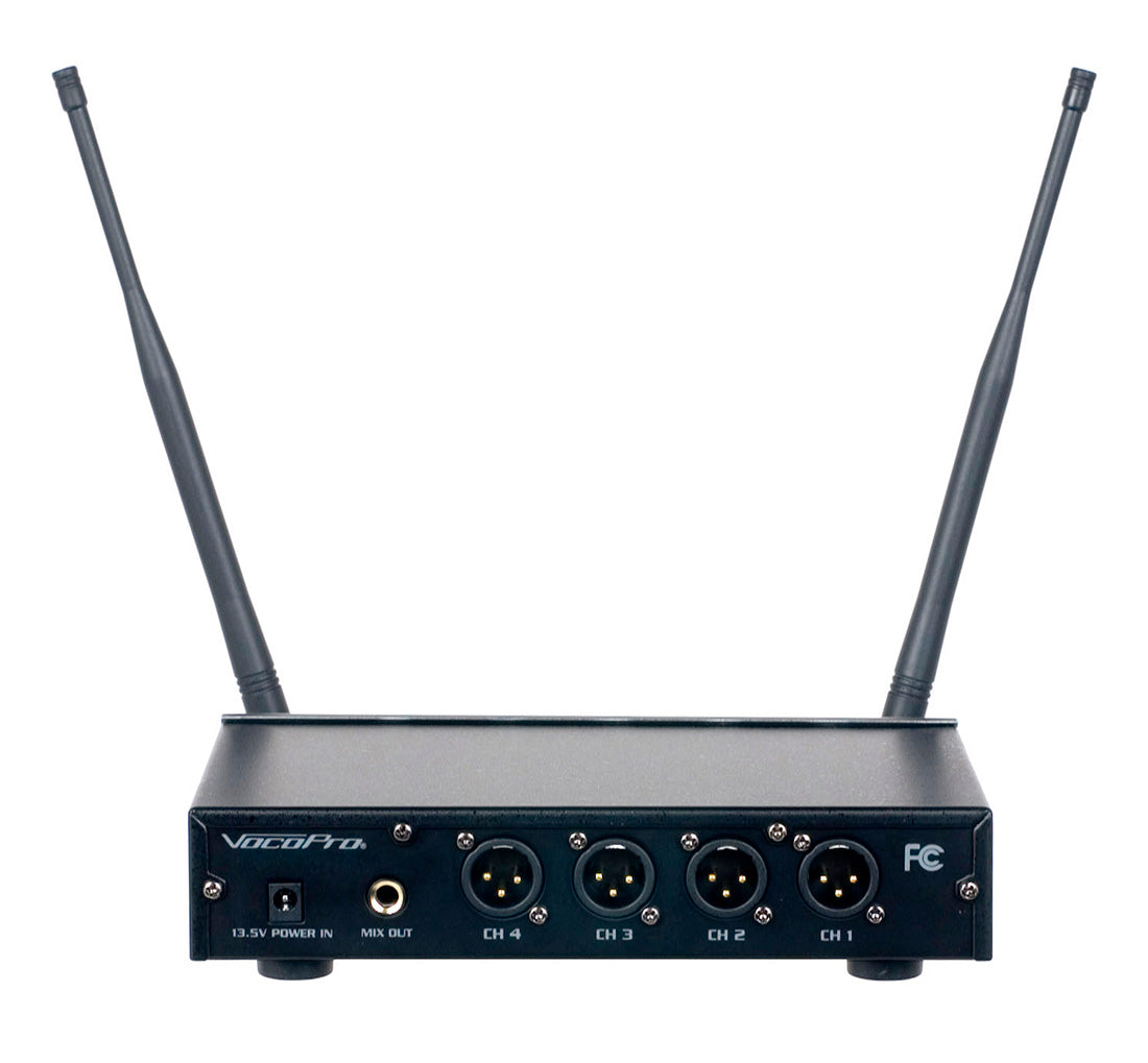 VOCOPRO | Digital-Quad-B - Four Channel UHF Digital Wireless Headset & Lapel Microphone