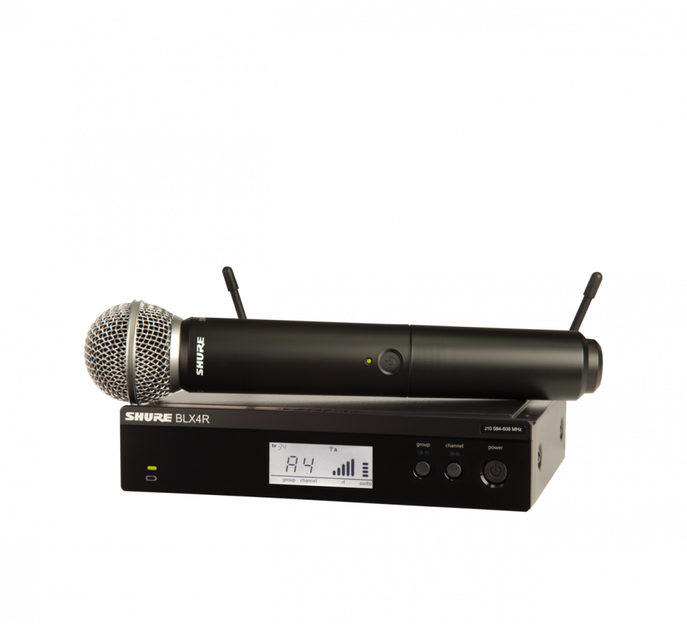 BLX24R/SM58H10 - Vocal System with (1) BLX4R Rack Mount Wireless Receiver and (1) BLX2 Handheld Transmitter with SM58 Microphone