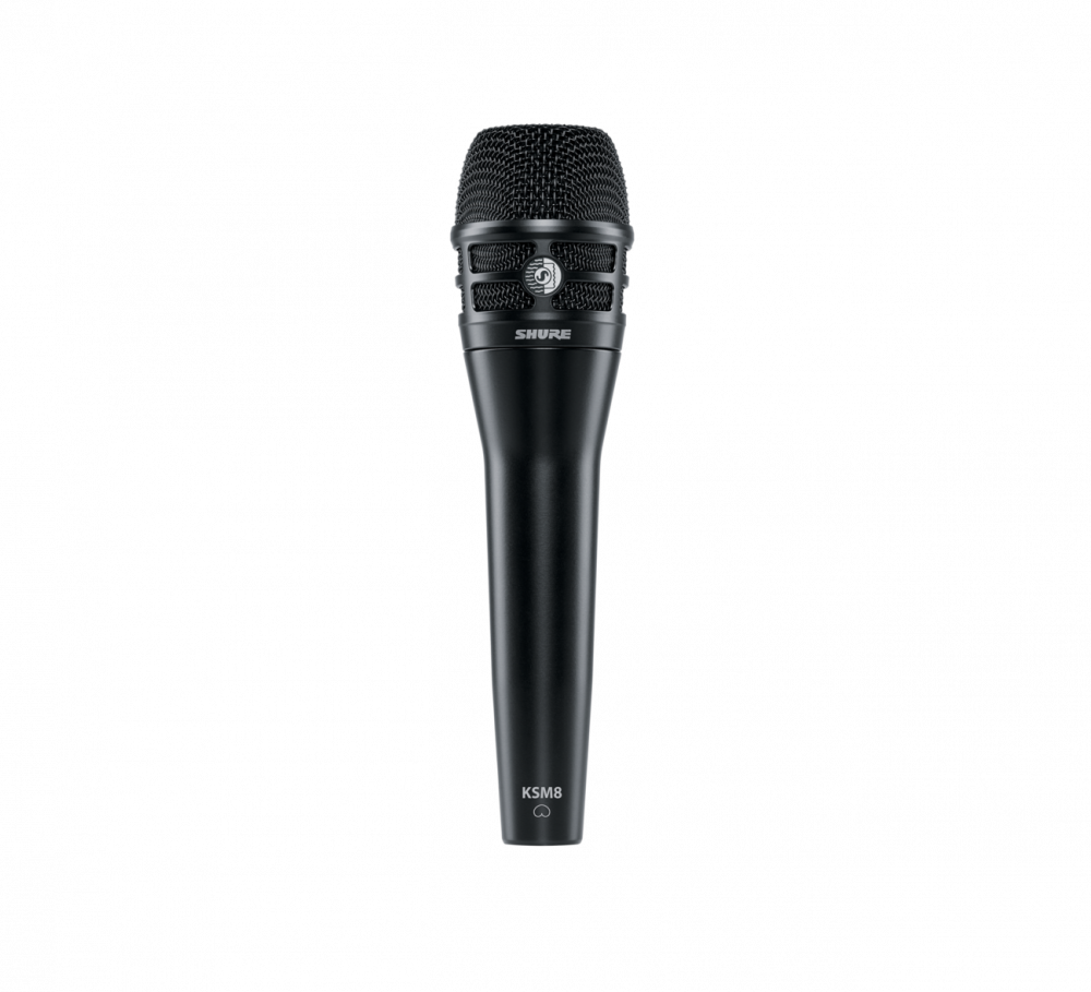 Shure KSM8/B  Dynamic Microphone, Cardioid, Black, 3-pin XLR Connector - KSM8/B