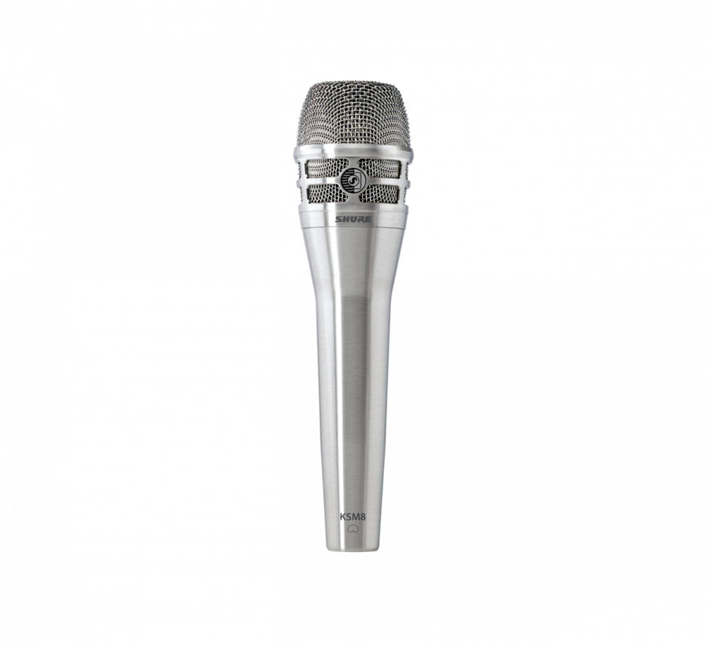 Shure KSM8/N  Dynamic Microphone, Cardioid, Nickel finish, 3-pin XLR Connector - KSM8/N