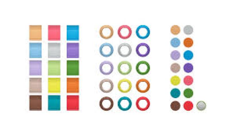 Sets of magnetic color indicat