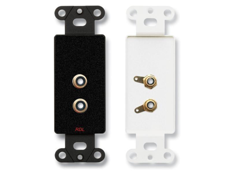 Dual Phono Jacks on D Plate -