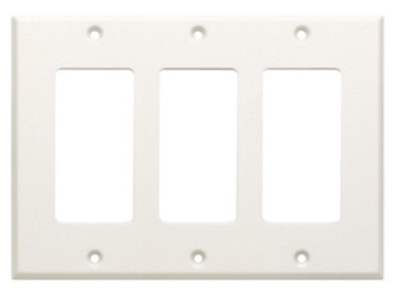 Triple Cover Plate - white