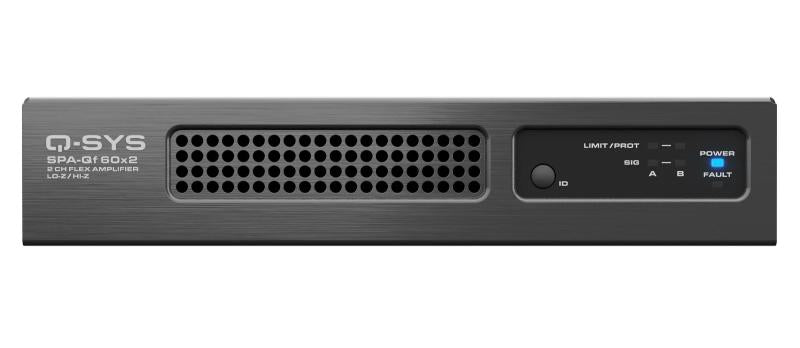 2-ch, 60W/ch Q-SYS network aud