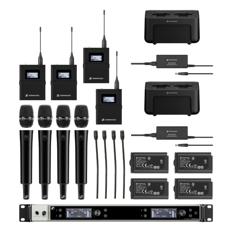 EW-DX Dante 4 ch Handheld & Bo