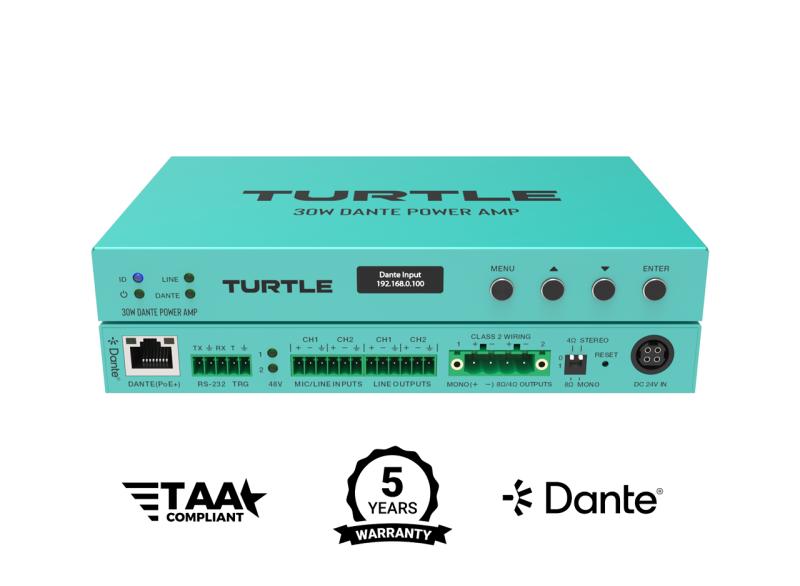 30W PoE+ Dante Power Amp. Plen