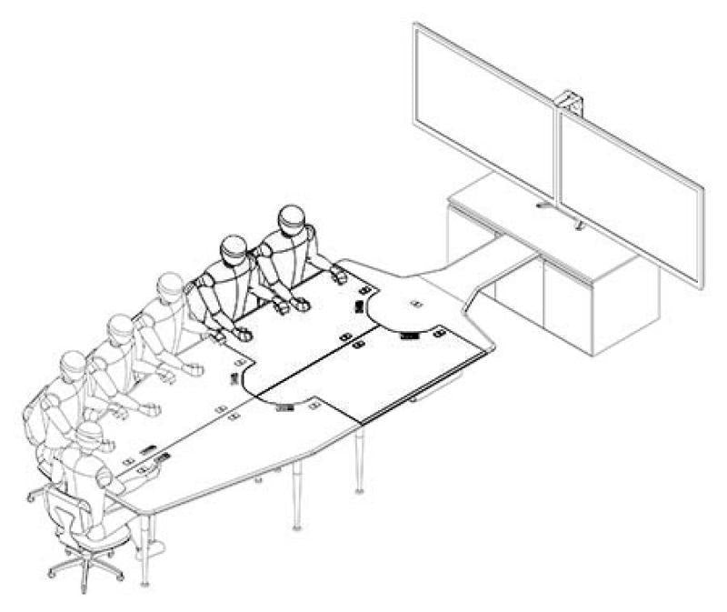 Adds 55" length to table for 4
