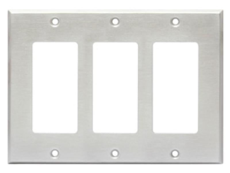 Triple Cover Plate - stainless