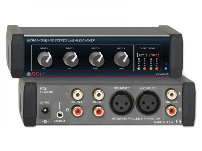Mic and Stereo Line Audio Mixe
