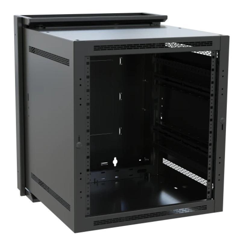 12SP/32D WALL RACK,BLACK