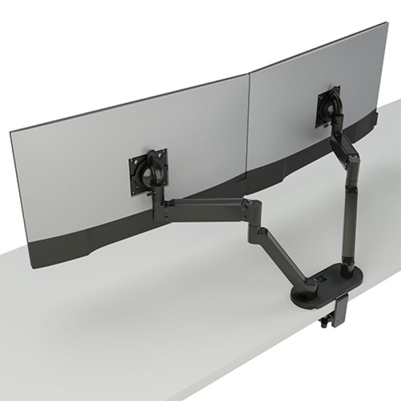 DUAL DYNAMIC MONITOR ARM BLACK