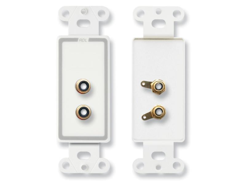 Plate with Two Phono Jacks