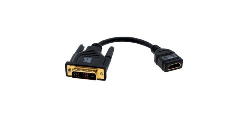 1' DVI-D (M) to HDMI (F) Cable