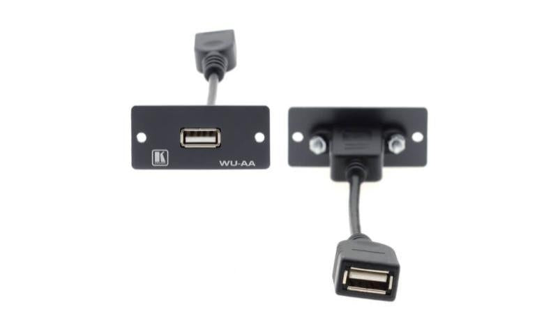 Wall Plate Insert-USB (A/A) GR