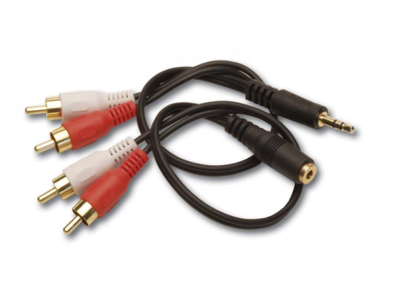 Kit of two cables; dual phono
