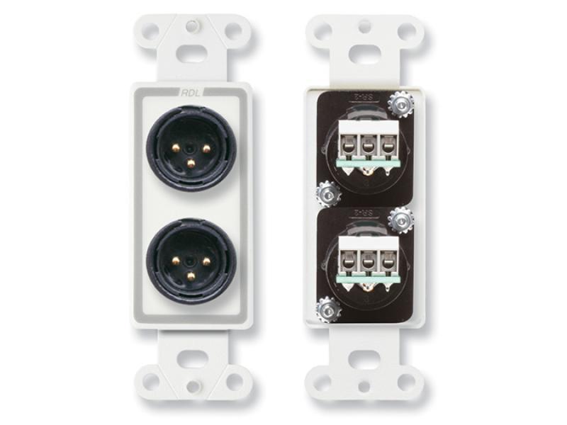 Plate with dual 3-Pin XLR