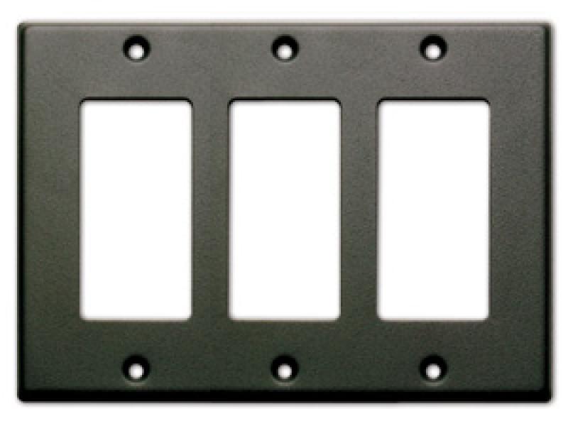Triple Cover Plate - black