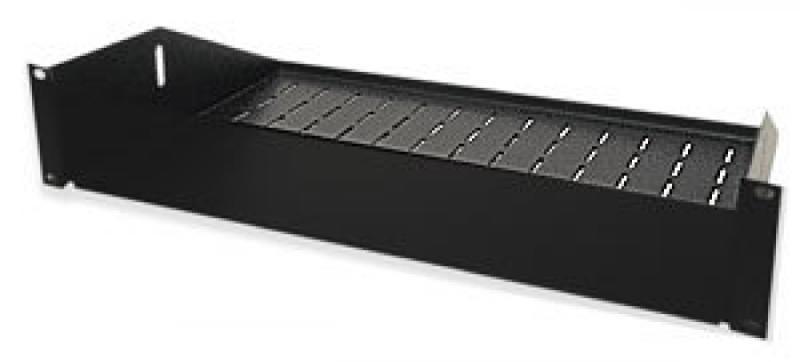 2RU Vented Utility Shelf Black