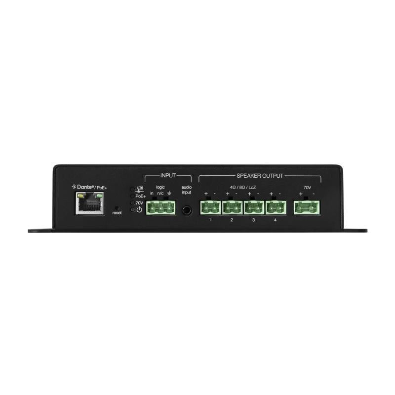 PoE/PoE+ powered Dante amplifi
