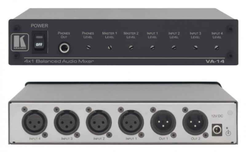 4-Channel Balanced Audio Mixer