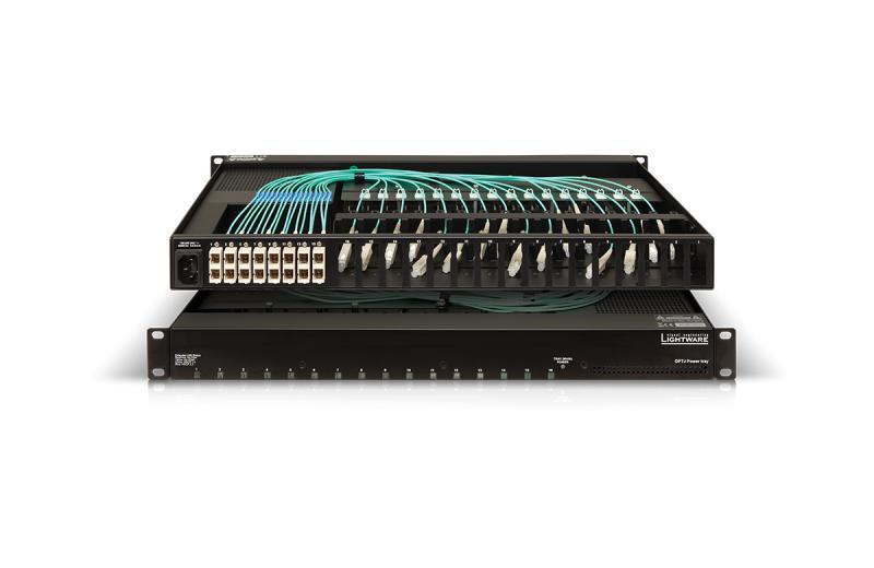Rack mountable tray with built