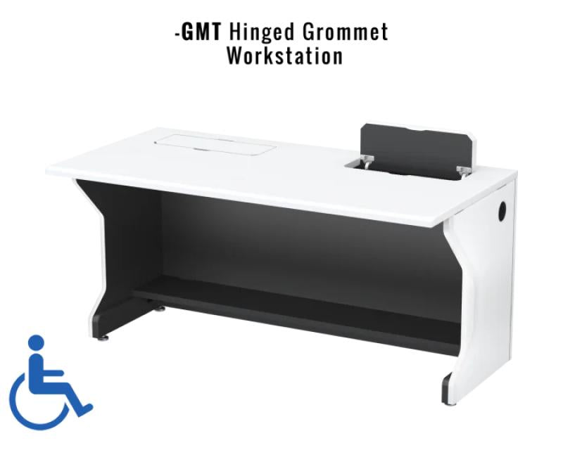 72" Hinged grommet workstati