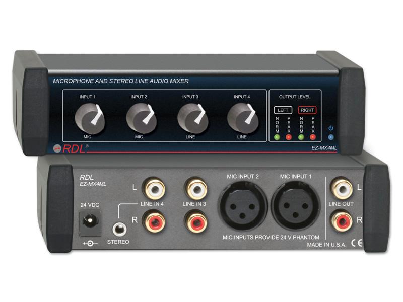 Mic and Stereo Line Audio Mixe