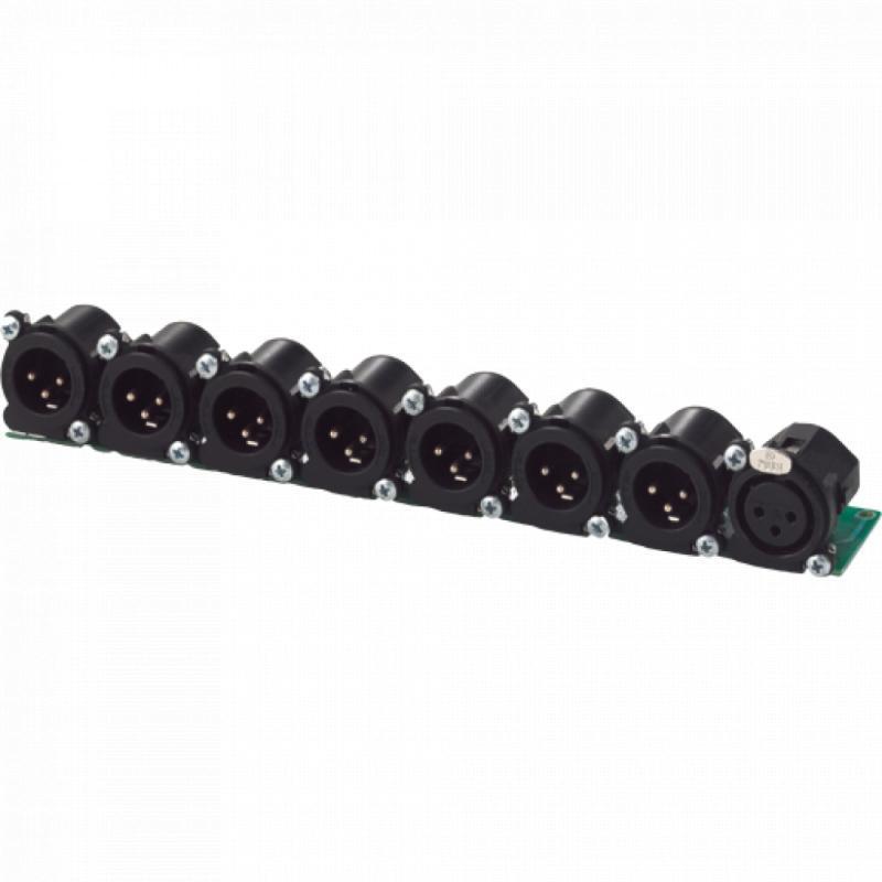 1 F XLR-3 Into 7 M XLR-3 Out