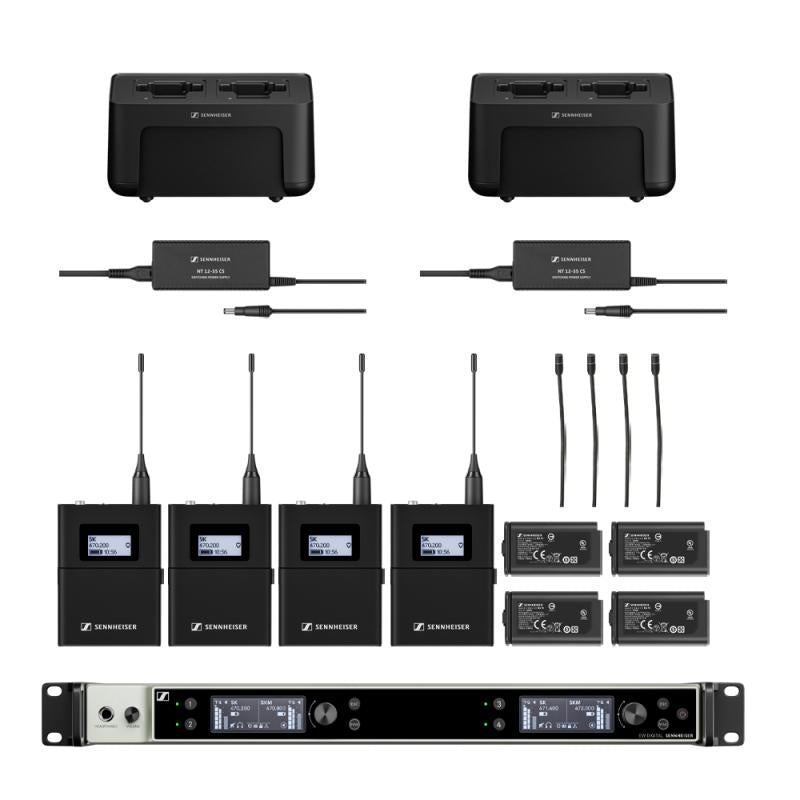 EW-DX Dante 4 ch Body Pack Kit