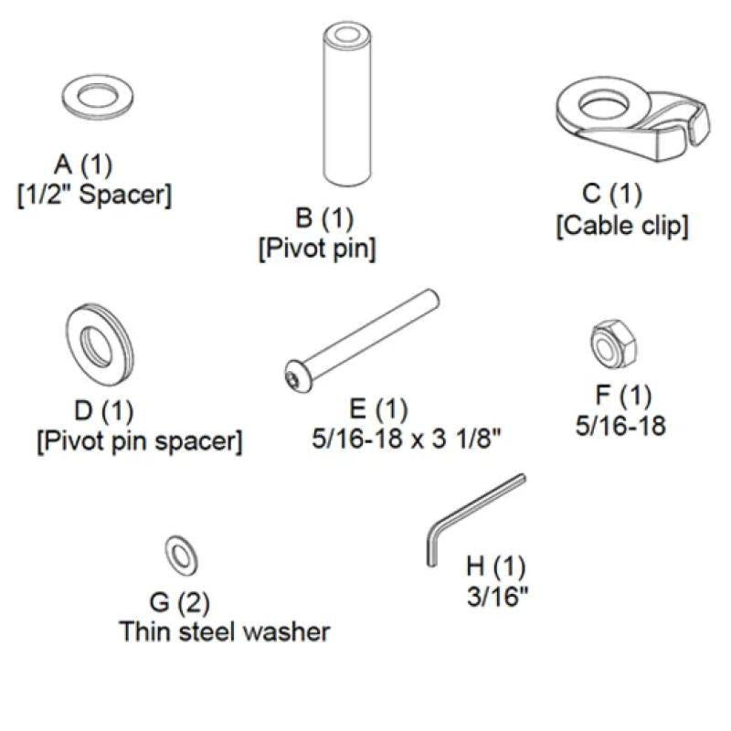 KX / K1 / K2 ARM HARDWARE KIT