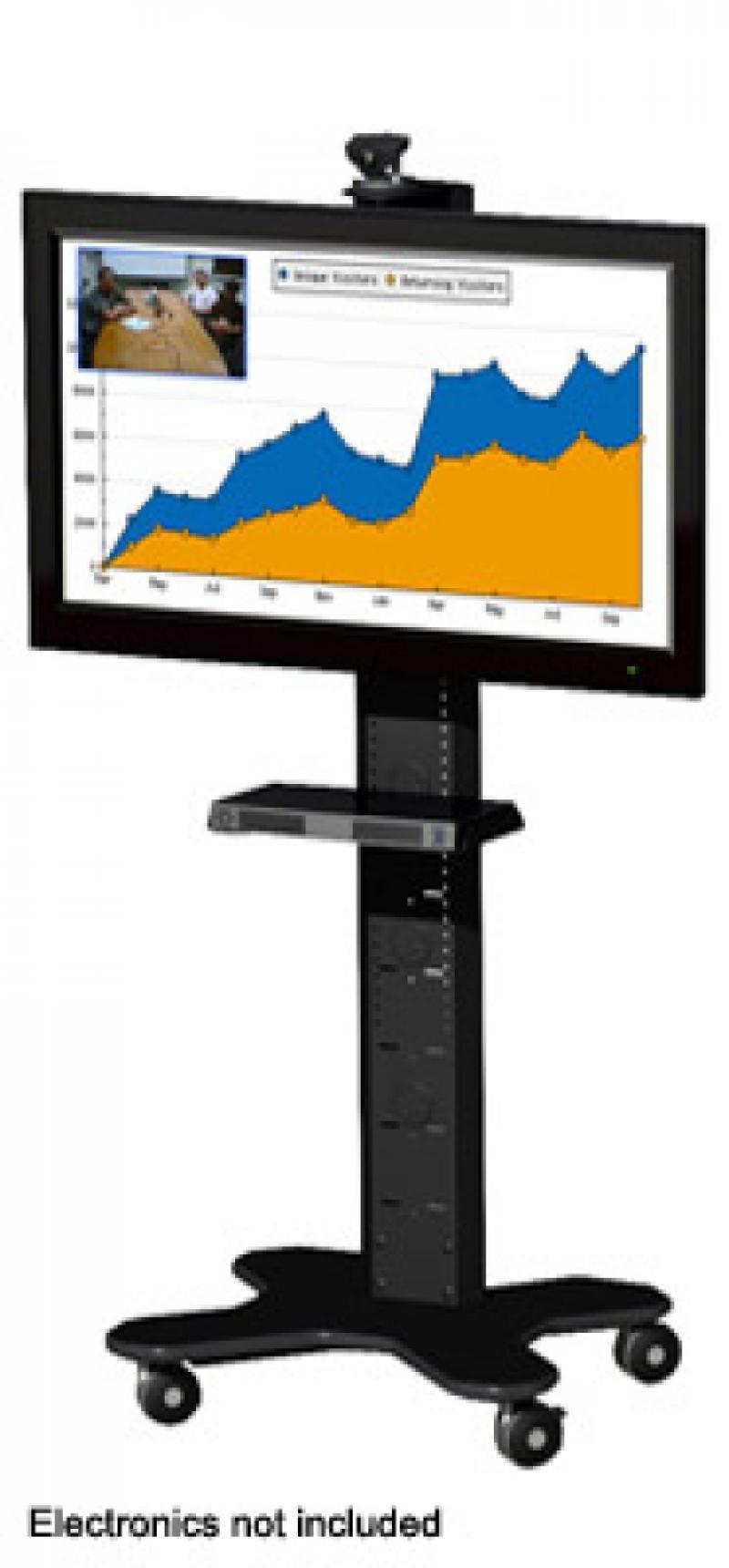 S 40-80" FP Floor Stand Black
