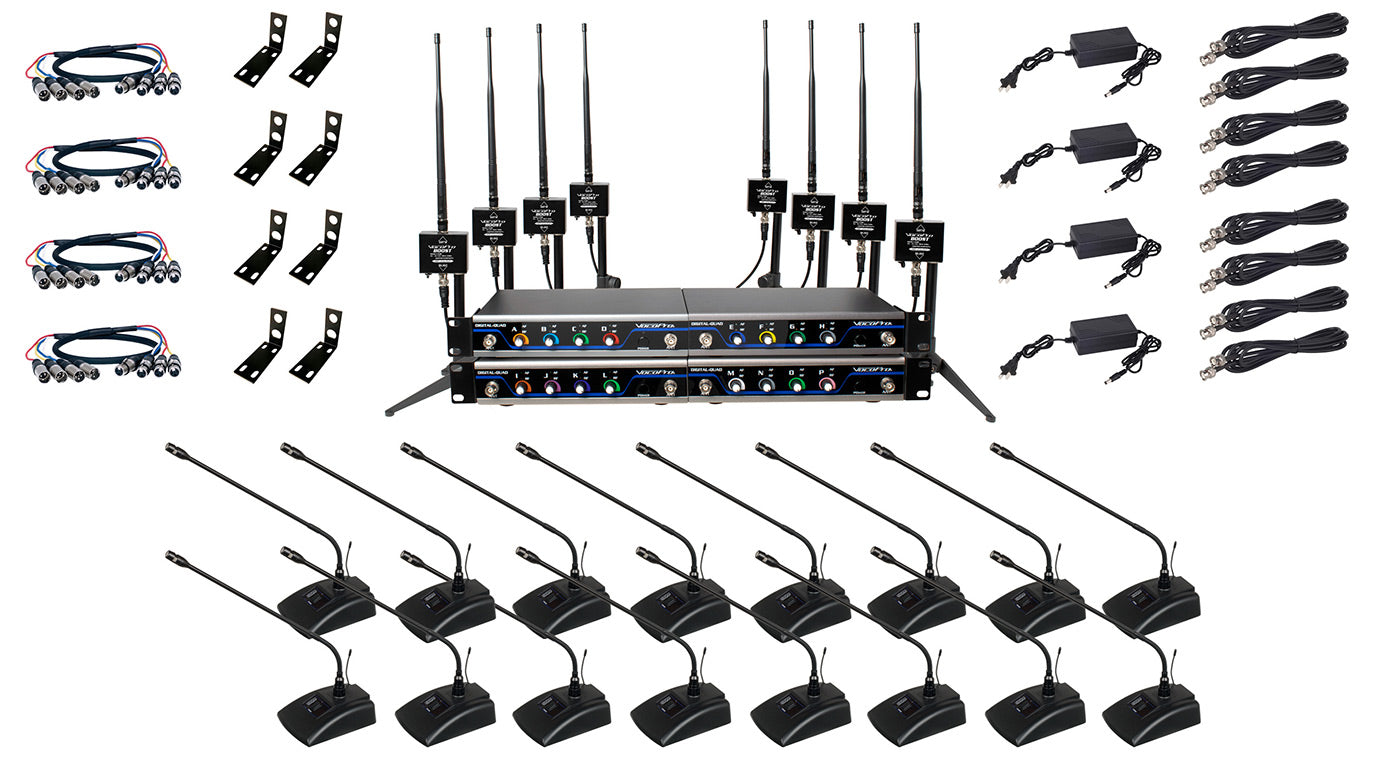VOCOPRO | BOOST-CONFERENCE-16 - 600ft. long-range digital wireless microphone package