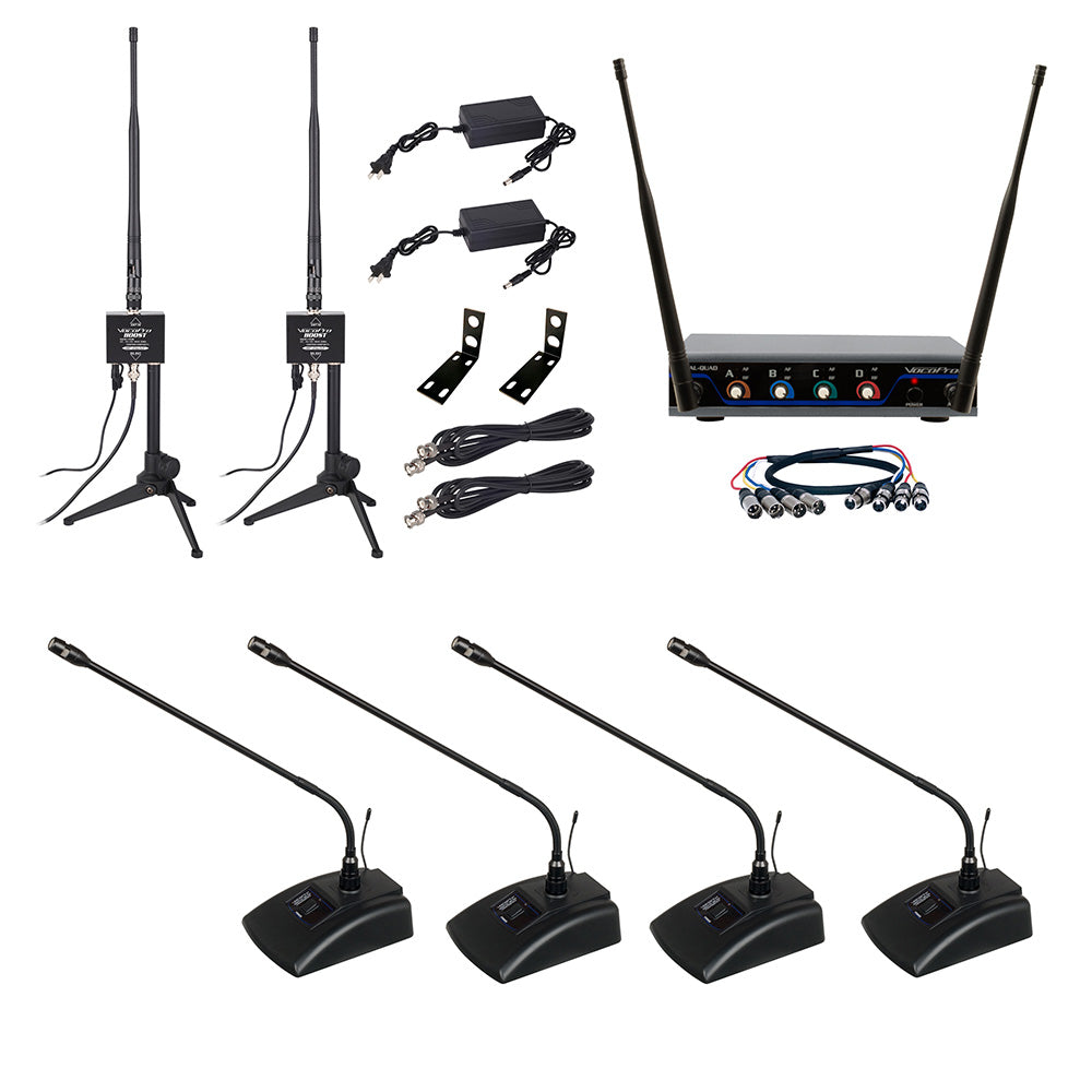 VOCOPRO | BOOST-CONFERENCE-4 - 600ft. long-range digital wireless microphone package