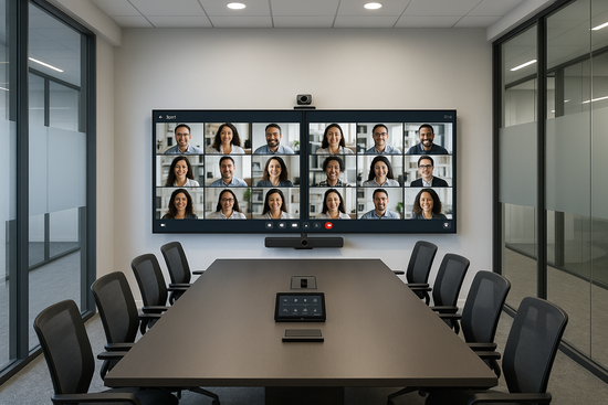 dual screen zoom room
