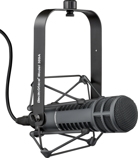 RE20-BLACK Broadcast announcer's microphone with Variable‑D