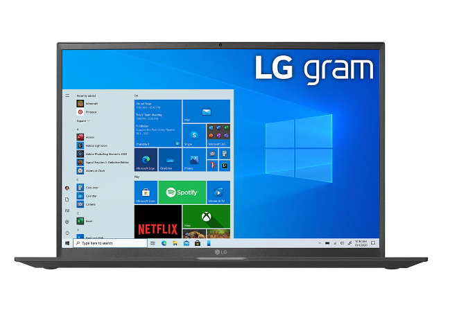 LG 17” Black 16:10 WQXGA gram Laptop with Windows 10 Pro