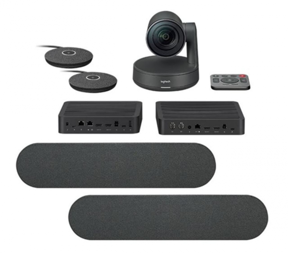 ProAVTechStore Logitech Rally Plus Ultra-HD Conference System with Graphite Mic Pods Logitech Video Conference - Medium Conference / Large Conference